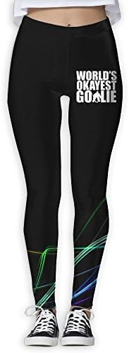 Lenajty Pants World's Okayest Goalie Yoga Pants Fashion Workout Leggings For Women