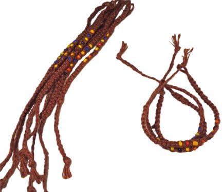 2 Pieces Cotton Rasta Bracelet or Anklet By Ragged Ends