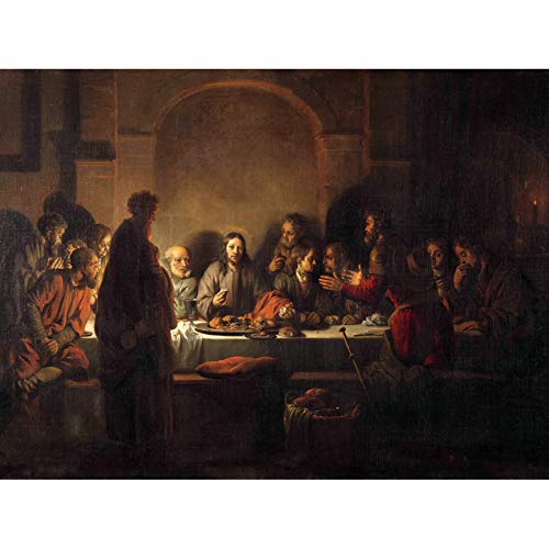 Artery8 Van Den Eeckhout The Last Supper Painting Art Print Canvas Premium Wall Decor Poster Mural