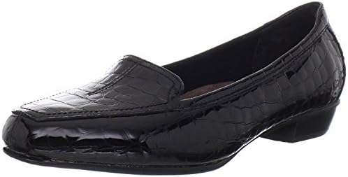 clarks croco embossed slip on loafers