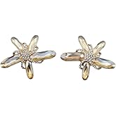 Douqu Women Fashion Starfish Shoe Clips - Bling Rhinestone Crystal Wedding Bridal Shoe Charms Pair