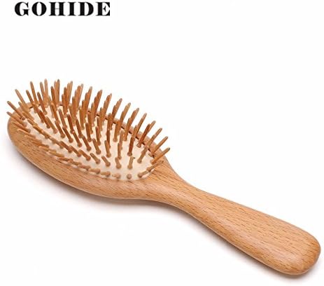 A Natural Wooden Comb Sandalwood Air bag Hair Combs Natural Antistatic Head Massager Tool Airbag Relaxation SPA Brushes Oval Shape(Wood Needle Top) - Length 22.5cm,Width 6.3cm,Height 4.2cm(M) XCX
