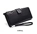 Rfid women's wallets ladies Leather Wristlet organizer with phone slot large capacity