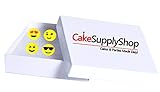 CakeSupplyShop Emoji Edible Sugar Decorations for Cakes and Cupcakes 16 count