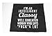 LEIOH Decorative Cotton Linen Square Unique Classy Woman WHO SAYS Fuck A LOT Printed Pattern Black Throw Pillow Case Cushion Cover 18 x 18 Inches, for Mom
