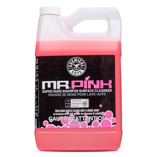 Chemical Guys Mr. Pink Foaming Car Wash Soap (Works with Foam Cannons, Foam Guns or Bucket Washes) Safe for Cars, Trucks, Motorcycles, RVs & More, 3.79 L, Candy Scent