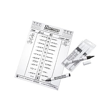 Harrows Dry Wipe Darts Scoreboard 4 Stifte Pens Amazon De