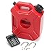 YOUNGFLY Gas Can 1.3 Gallon Portable Fuel Oil Petrol Diesel Storage Gas Tank Emergency Backup for Motorcycle Car SUV ATV with Lock Oil Pack Fuel Cans Fuel(5L,Red)