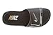 Nike Mens Comfort Slide 2 Sandal (10, Black/Metallic Silver/White)