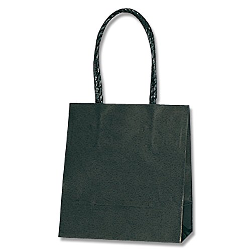 シモジマ ヘイコー 手提 紙袋 スムース 15-08 クロ 15x8x16.5cm 25枚
