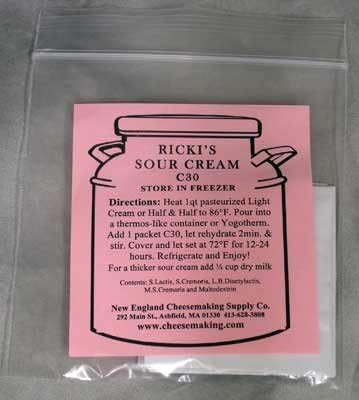Sour Cream C30 - 5 Packets by New England Cheesemaking Company