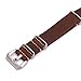 Carty Replacement Watch Band Strap Vintage Handmade Crazy Horse Leather Zulu NATO 20mm/22mm/24mm(zmt1-24brsl)