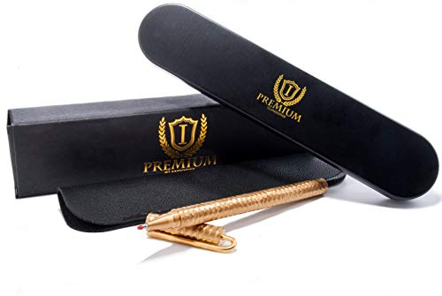 Islandoffer hammering effect Classic Military Grade Brass Pen, Handmade Copper Sign Pen Pocket Pen with Clip, Unique Hammering Metal Sign Signature Pen Gel Pen, Christmas Gift Pen
