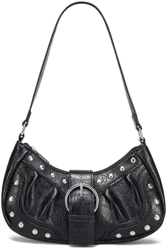 Amazon.com: Y2K Black Small Shoulder Bag Goth Bag Grunge Aesthetic