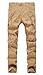 Qazel Vorrlon Men's Slim Fit Black Stretch Destroyed Ripped Skinny Denim Jeans