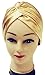 EachWell Women Tie-dye Pleated Ruffle Stretch Turban Hat Hair Wrap Cover Up Sun Cap Gold