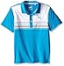PUMA Golf Boys Junior Key Stripe Polo, Atomic Blue, Large