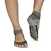Gaiam Yoga Socks - Toeless Grippy Non Slip Sticky Grip Accessories for Women & Men - Hot Yoga, Barre, Pilates, Ballet, Dance, Home - Grey/Black Mary Jane