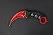 FadeCase Karambit Classic - Crimson Web - Real CSGO Knife Skin Counter Strike Global Offensive Full Tang Fixed Blade
