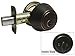 3 Sets Dark Oil Rubbed Bronze Entry Entrance Oval Egg Style Knob with Matching Single Cylinder Deadbolt Combo Pack Keyed Alike