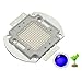 CHANZON High Power Led Chip 100W Royal Blue Plant Grow Light (440nm - 450nm / 3000mA / DC 30V - 34V / 100 Watt) SMD COB Emitter Diode Components 100 W Bead for DIY Hydroponic Aquarium Growing Lamps