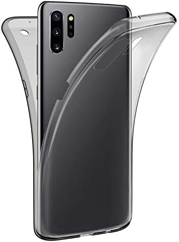 Xelcoy 360 Degree Soft Silicone Full Body Protection Front & Back Slim Hybrid Case Cover Protector for Samsung Galaxy Note 10 Plus Black