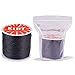 JEWELEADER 116 Yards Round Waxed Polyester Cord 0.5mm Macrame Craft DIY Thread Rattail Beading String for Jewelry Making Chinese Knotting Kumihimo Shamballa Friendship Bracelets Black