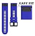 ANCOOL Compatible with Fenix 6X Band Easy Fit 26mm Width Soft Silicone Watch Strap Replacement for Fenix 5X/Fenix 3/Fenix 3 HR/Fenix 5X Plus Smartwatches - Royal Blue