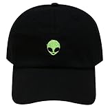 Alien Dad Hat Curved Baseball Cap City Hunter Black Adjustable