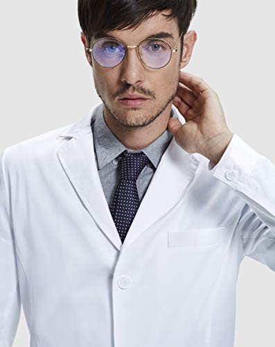 Dr. James Mens Slim Fitted Consultation Lab Coat (36 Inch Length) Size S White - Thumbnail 2