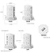 JZBRAIN Tower Surge Protector Charging Station 8-Outlet 6-USB with 9.8ft Extension Cord (White)