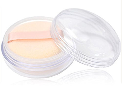 2 Pieces Empty Loose Face Powder Blusher Puff Case Box Makeup Cosmetic Jars Containers with Sifter Lids