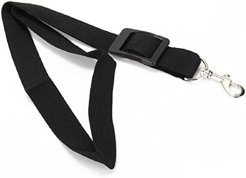 Sax Portable Adjustable Saxophone Nylon Neck Strap Harness Belt With Metal Spring Hook Black