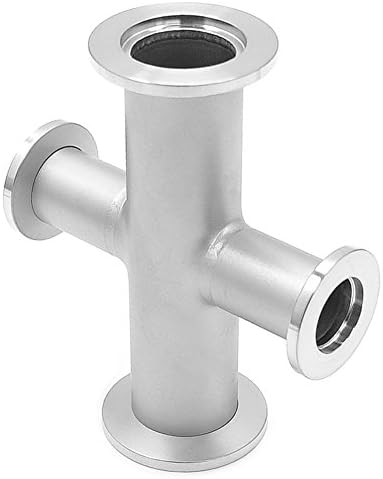 KF / QF -25 to KF / QF -16 4-Way KF (QF) Reducer Crosses, 304 Stainless Steel Adapter Vacuum Oven Fitting