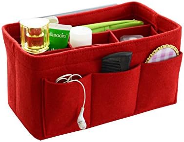 Felt Fabric Handbag Organizer,Insert Purse Organizer 12 Pockets Structure Shaper 4 size