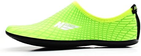 SHOESKISS Multipurpose Water Skin Shoes Adult Kids Slip On Aqua Barefoot Beach Aqua Socks Surf Pool Durable Outsole (2.XS - 2.5-3 M US Little Kid, Green)