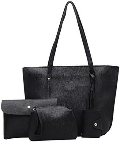 ❤️ Clearance Pcs Women Tassel Leather Handbag Crossbody Bag Messenger Bag Card Package Wallet Purse Duseedik