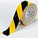 Brady ToughStripe Floor Marking Tape - Yellow and Black, Non-Abrasive Tape - 2" Width, 100' Length - 104317 primary