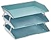 Acrimet Facility 3 Tier Letter Tray, Side Load, Letter Size/A4, Desktop File Organizer, Plastic (Solid Green Color)