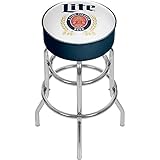 Trademark Gameroom Retro Miller Lite Padded Swivel Bar Stool