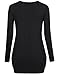 Tunic Sweater for Leggings for Women,Messic Women's Round Neck Long Sleeve Pullover Button Up ComfortBlend Knitted Blouse Black,X-Large