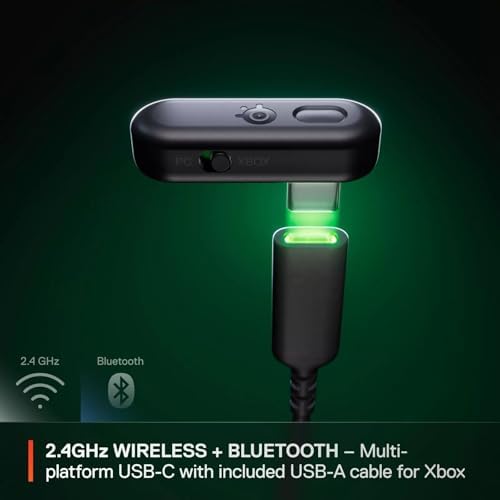 Arctis GameBuds™ per Xbox - Auricolari da gioco wireless - 2,4 GHz + BT5.3 - Modalità ANC/Transparency - Resistenza all'acqua IP55 - Durata batteria 40 ore - Ricarica wireless - Xbox, PS5,