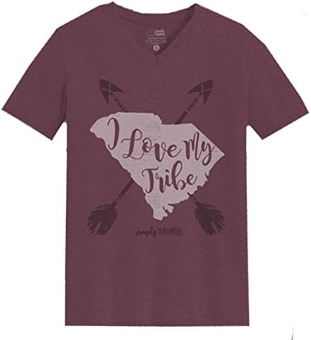 Simply Faithful Women's I love My Tribe Christain T-shirt-South Carolina-medium