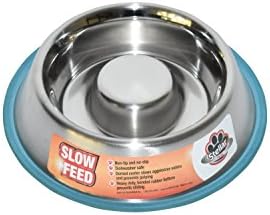 Stellar Bowls Health Care Slow Feed Non Tip Anti Skid Dish with 100% Silicon Bonded Rubber Ring, 25 oz