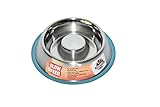 Stellar Bowls Health Care Slow Feed Non Tip Anti Skid Dish with 100% Silicon Bonded Rubber Ring, 25 oz