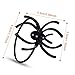 Boao 6 Pieces Halloween Spider Napkin Ring Black Spider Napkin Holder for Halloween Party Table Decorations