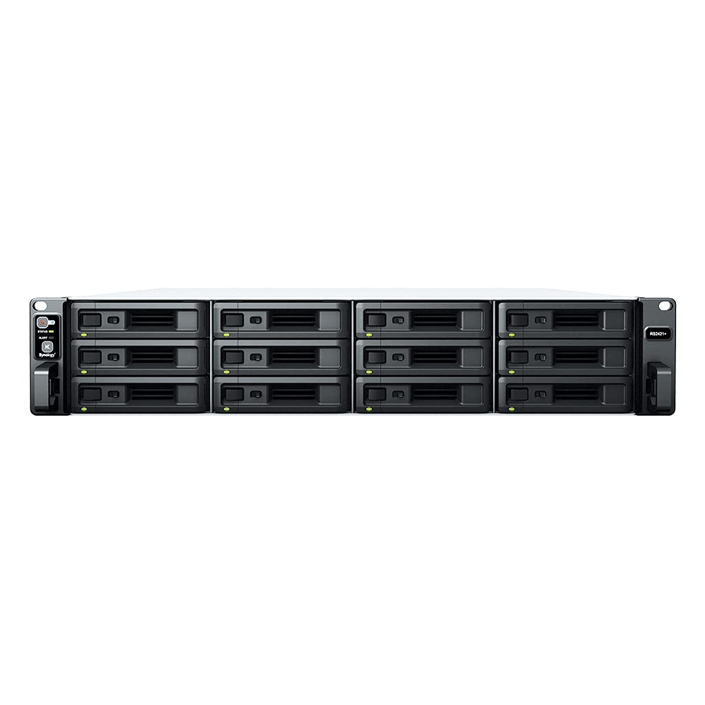 Synology RackStation RS2421RP+ 12-Bay 350W NAS Enclosure, 4-Core 2.2GHz, 4GB RAM, Diskless