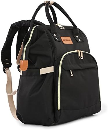 Diaper Bag Multi-Function Baby Diaper Backpack Nappy Bags,Mom Dad Travel Backpack Large Capacity Baby Bags with Insulated Pockets Stroller Straps for Baby Care (Black)