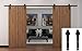TCBunny 13ft Black Country Barn Wood Steel Sliding Door Hardware Set Antique Style, Double Doors, Steel