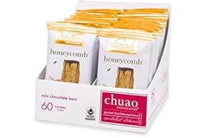Chuao Chocolatier Honeycomb Dark Chocolate Mini Bars | Gourmet Honey No Preservatives | For Gift Baskets, Gifts for Women, Men, Thank You, Care Package | 24 Pack